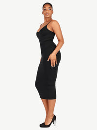 Wholesale Seamless Spaghetti Strap V-neck Maxi Shaper Dress