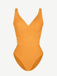 Wholesale One-piece Swimsuit Built-in Elastic Mesh in the Abdomen With Removable Cups