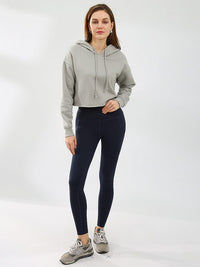 Women Sports Sweater Cropped Long Sleeved Top