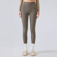 No Embarrassment Line Nude Feel Pilates Yoga Pants Women Skinny Slimming High Waist Hip Lift Exercise Workout Pants